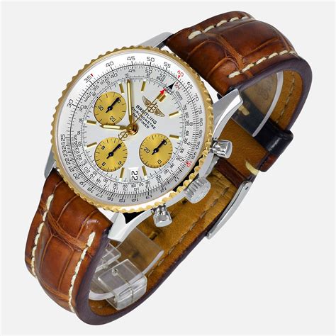 gold breitling watches|breitling navitimer gold bezel.